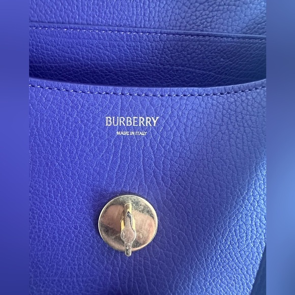 ✨ NWT Burberry Leather Chess Satchel in Purple ✨ - Picture 9 of 13